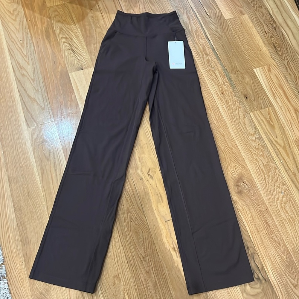 lululemon athletica Wide Leg Pants in Dark Brown